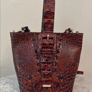 Brahmin Brown Crocodile Embossed Women's Bag